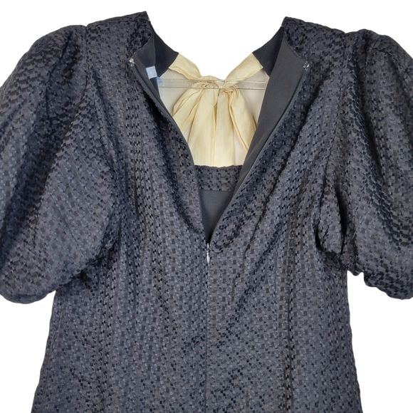 Antonio Melani x Courtney Grow Savile Short Puff Sleeve Bow Tie Sheath Dress - Picture 8 of 10